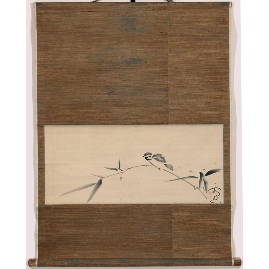 池大雅 竹雀 - 日本の動物画‐いきもののかたち‐ 江戸期の花鳥画など 
