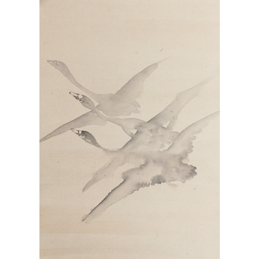 川端玉章 帰雁来燕 日本の動物画 いきもののかたち 江戸期の花鳥画などかわいい日本画のサイト