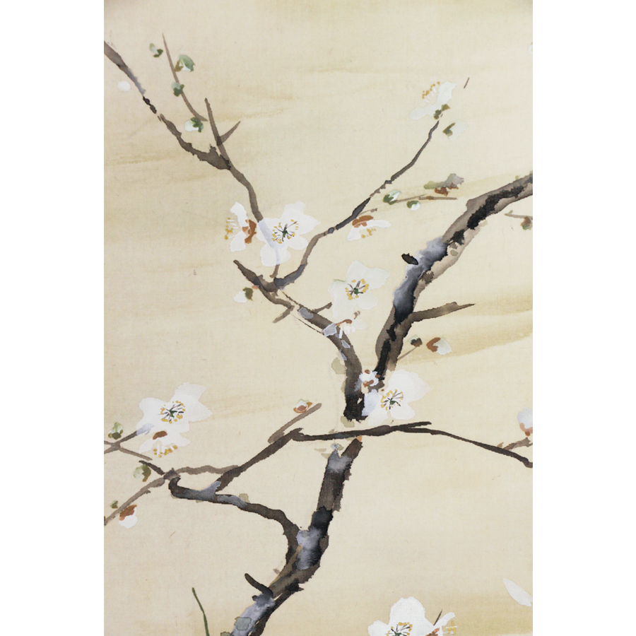 佐野光穂 梅花小禽図 日本の動物画 いきもののかたち 江戸期の花鳥画などかわいい日本画のサイト