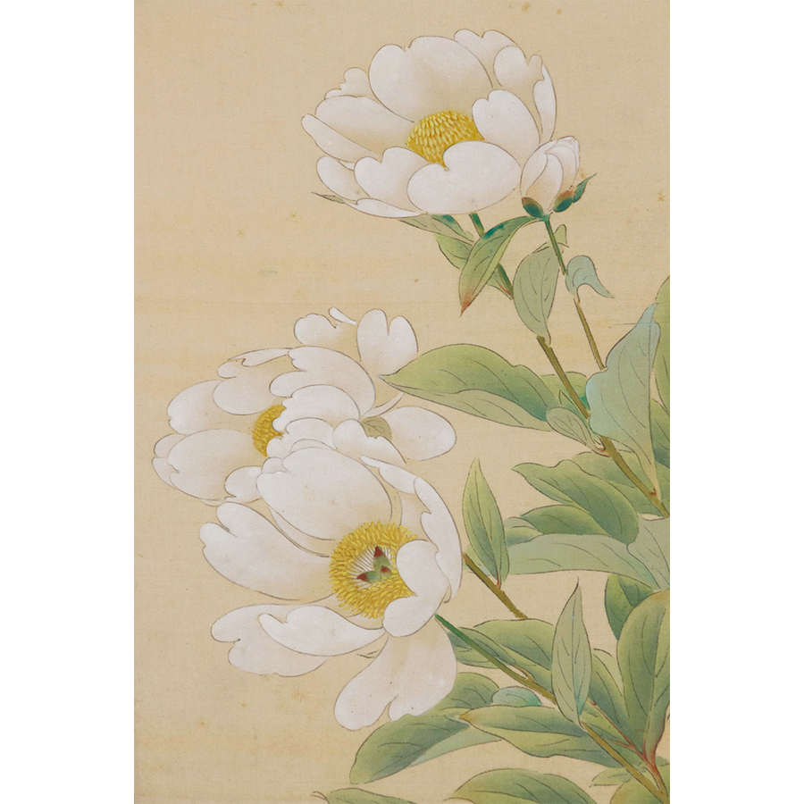 沢田石民 花下小雀図 日本の動物画 いきもののかたち 江戸期の花鳥画などかわいい日本画のサイト