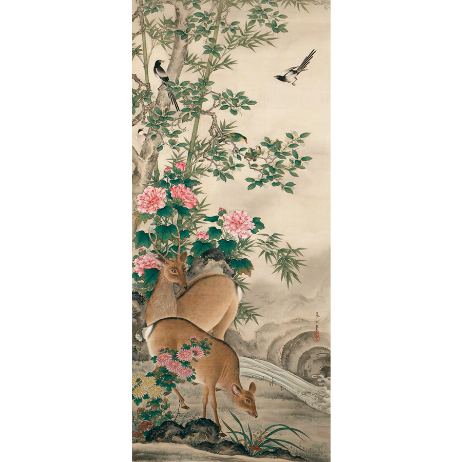 山本養和 秋園禽獣之図 日本の動物画 いきもののかたち 江戸期の花鳥画などかわいい日本画のサイト