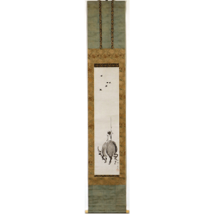 英一蝶 牧童鳥さし図 日本の動物画 いきもののかたち 江戸期の花鳥画などかわいい日本画のサイト