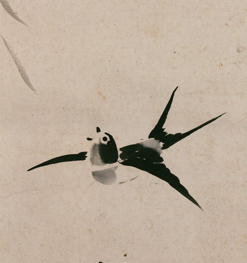 【ショップ】日本画 古画、加藤文麗、花鳥図、絹本図 花鳥、鳥獣