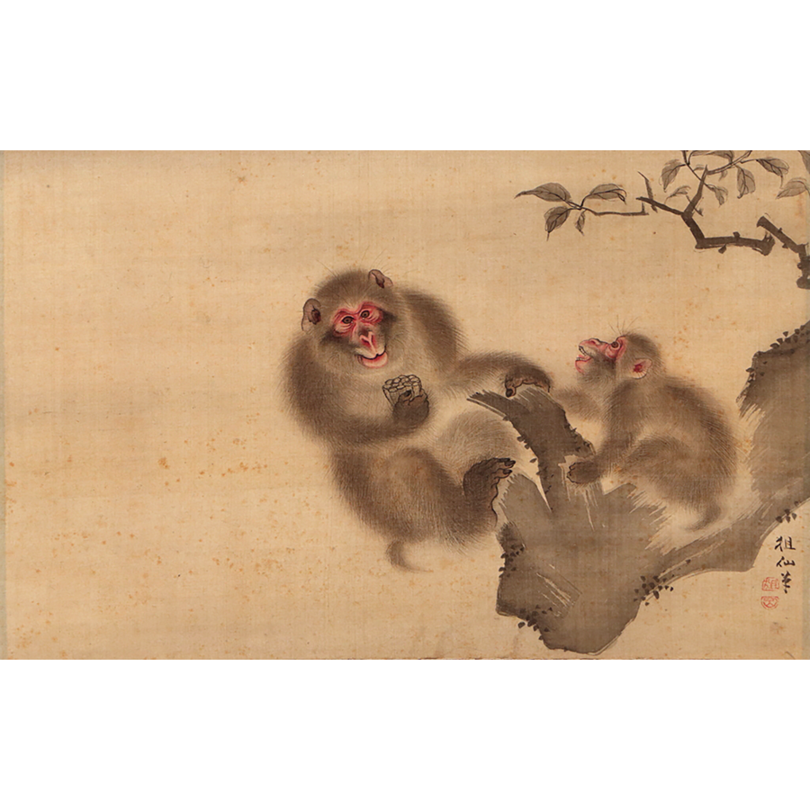 森狙仙 蜜蜂猿 日本の動物画 いきもののかたち 江戸期の花鳥画などかわいい日本画のサイト