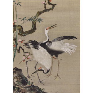 狩野景則 高砂 三幅対 日本の動物画 いきもののかたち 江戸期の花鳥画などかわいい日本画のサイト