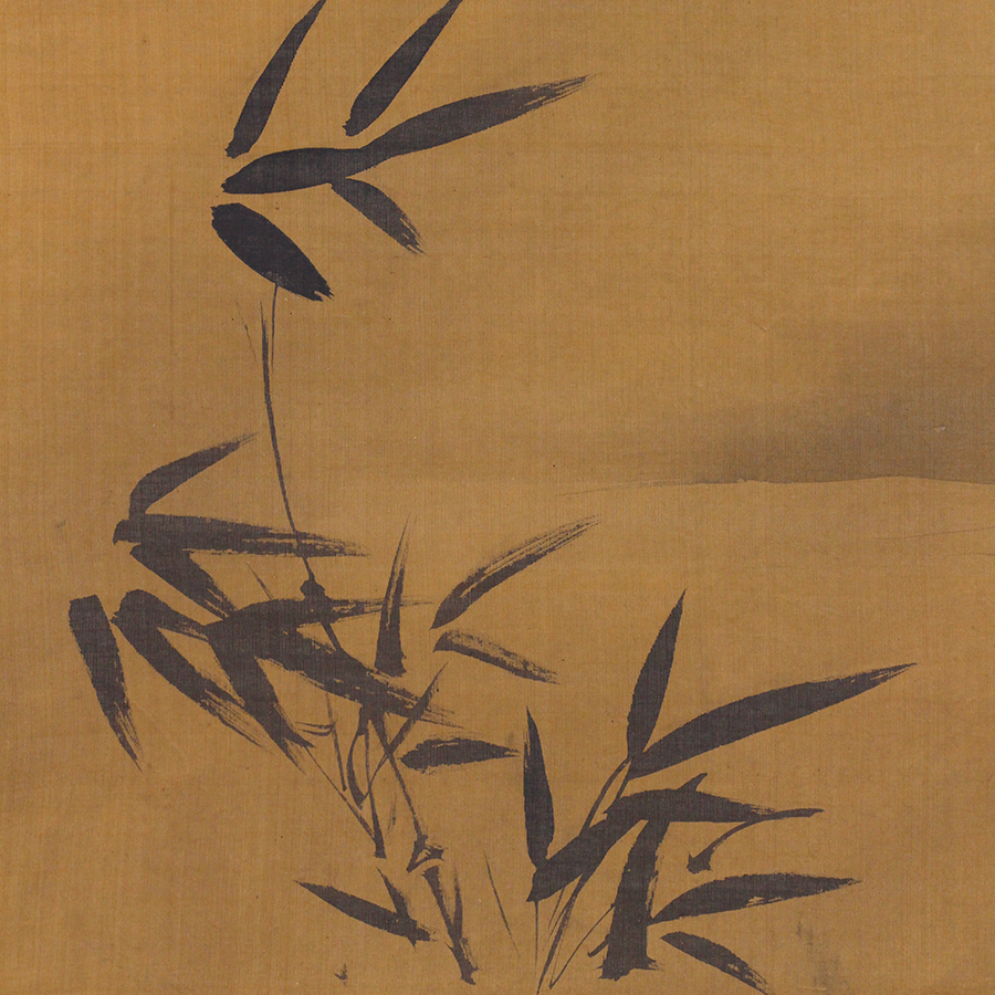 狩野安信 竹双虎図 大幅 - 日本の動物画‐いきもののかたち‐ 江戸期の