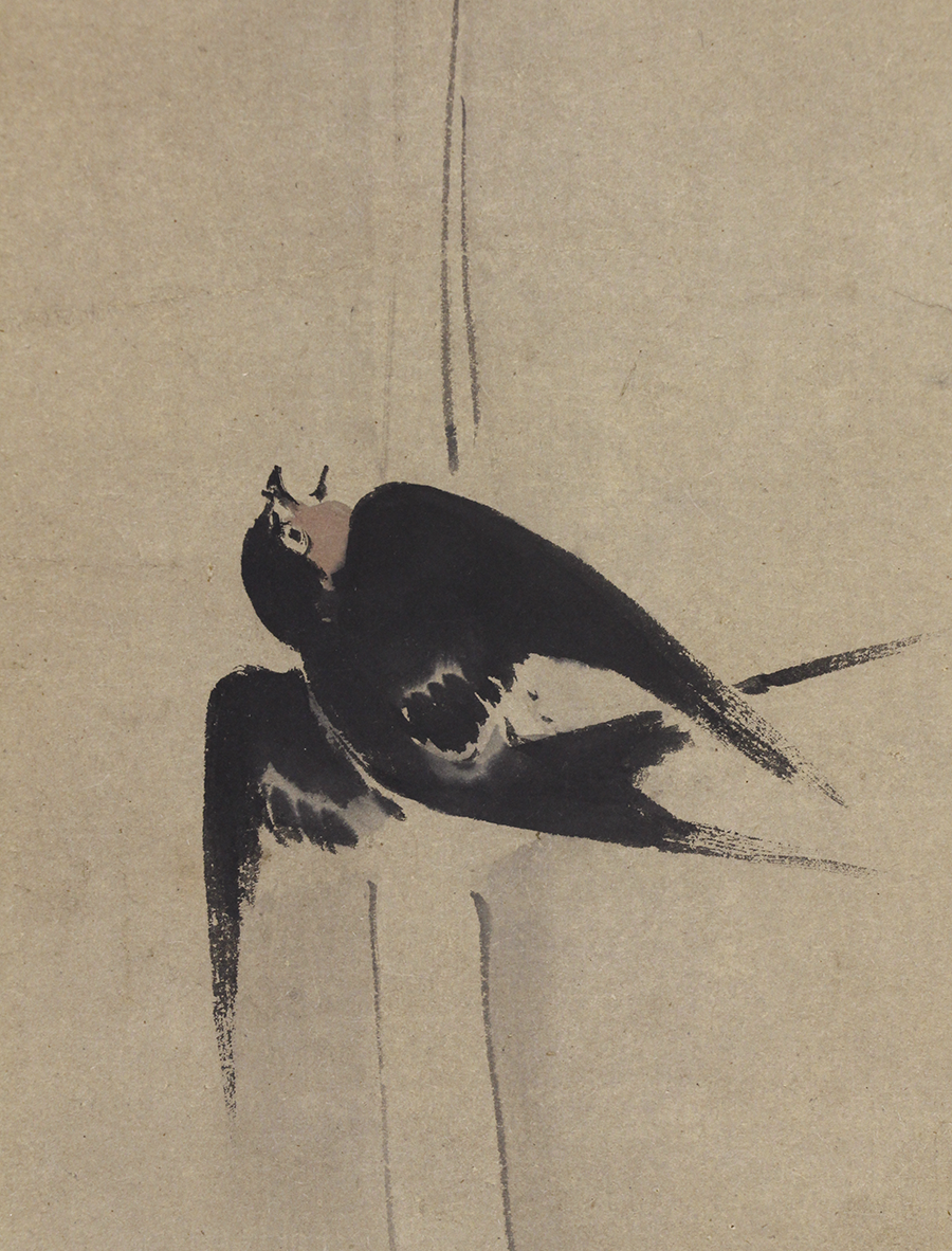 人気大得価掛軸・英一蝶（1652～1724）・猿まわし・江戸中期の画家・本姓は藤原・画号は北窓翁 人物、菩薩