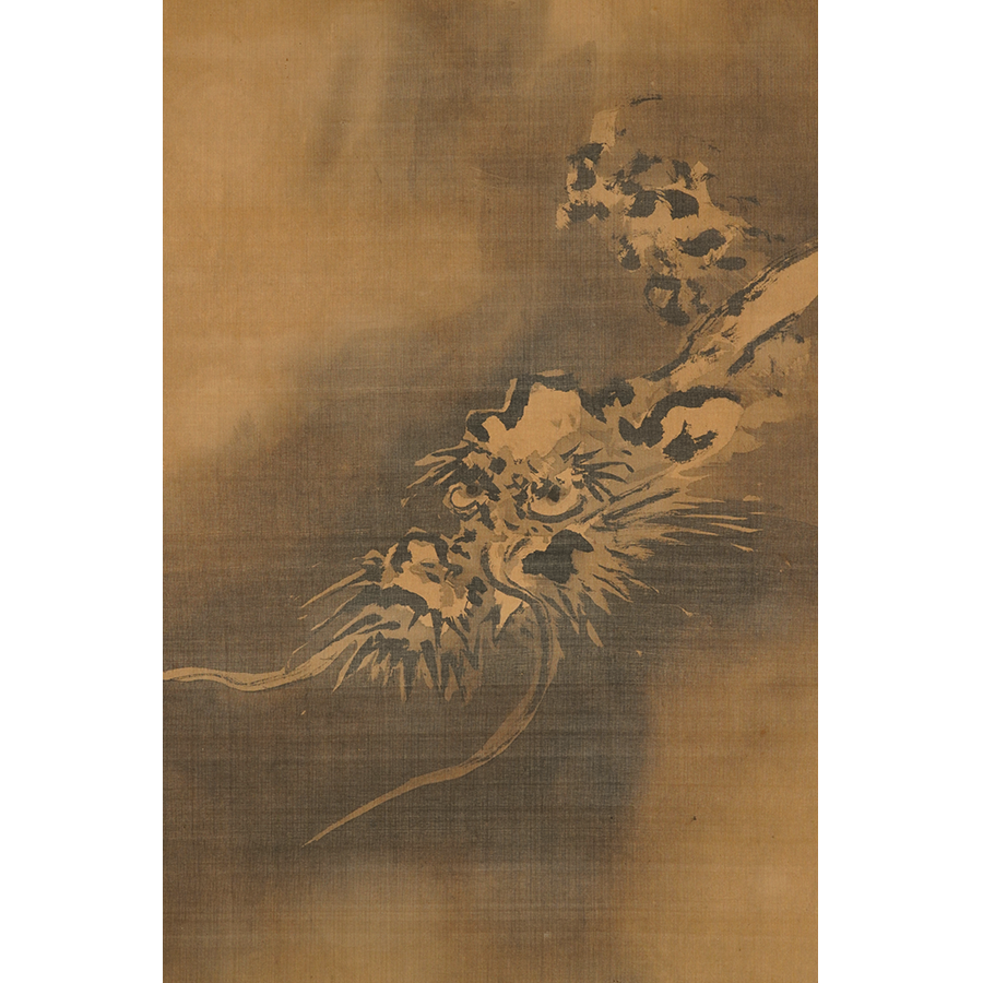 狩野常信 龍虎 双幅 - 日本の動物画‐いきもののかたち‐ 江戸期の花鳥画などかわいい日本画のサイト -