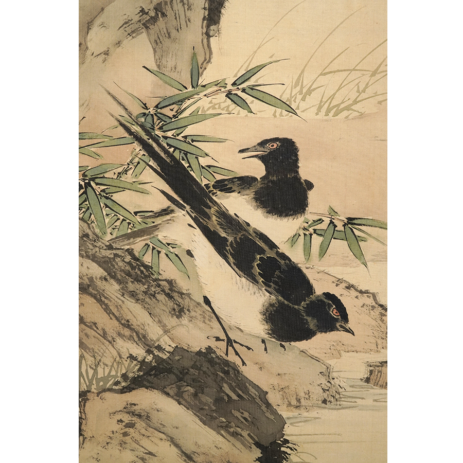 ο山本梅逸 松双鳥之図 掛軸 共箱 中国画 山本梅逸 月季双雀図｜古美術・掛け軸の販売・買取・鑑定-松本松栄堂