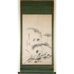 【模写】【伝来】n2598〈鉄翁祖門〉梅図 中国画 江稼圃門人 長崎